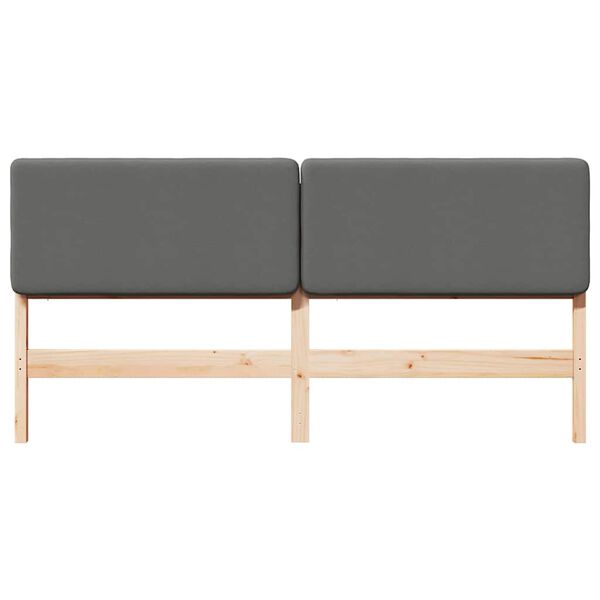 vidaXL Gestoffeerd hoofdbord Bruin en Licht Grijs 200 cm