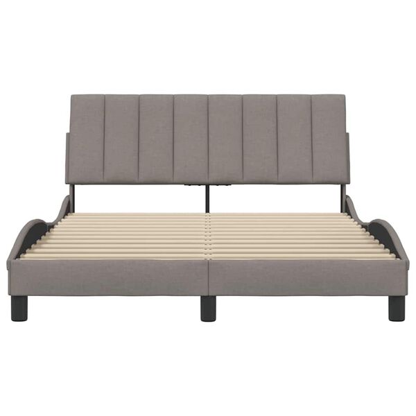 vidaXL Bedframe zonder matras "Hanko" stof taupe 140x200 cm