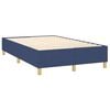 vidaXL Boxspring met matras stof blauw 120x200 cm