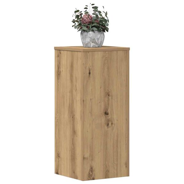 vidaXL Plantenstandaards 2 st 30x30x70 cm hout artisanaal eiken
