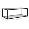 vidaXL Salontafel 100x50x35 cm gehard glas transparant