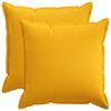 vidaXL Kussen 2 st HOUTEN Lichtgeel 80 x 80 cm Faux Linnen