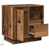 vidaXL Nachtkastje 2 pcs Oudhout 50 x 34,5 x 50 cm. Bewerkt hout