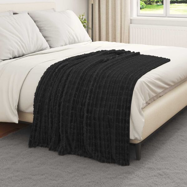 vidaXL Kleden 6 pcs Zwart 150 x 130 cm Fleece