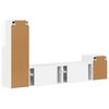 vidaXL Tv-meubelset Wandgemonteerd 4 pcs Hoogglans wit Bewerkt hout