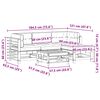 vidaXL Tuin loungeset 5 pcs Wasbruin Massief grenenhout