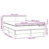 vidaXL Boxspring met matras en LED fluweel roze 160x220 cm