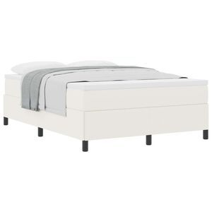 vidaXL Boxspringbed Cr&egrave;me 160 x 200 cm Katoen Stof