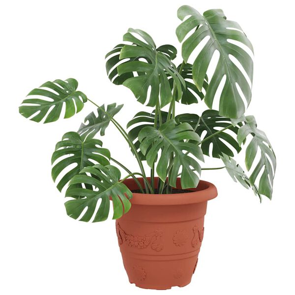 vidaXL Ronde Bloempot 6 pcs Baksteenrood &Oslash; 26 x 21.5 cm Kunststof