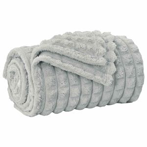 vidaXL Gooi Deken Grijs 150 x 130 cm Fleece