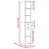 vidaXL Hoge kast 30x42,5x185 cm bewerkt hout grijs sonoma eikenkleur