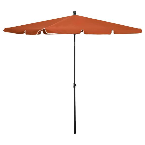 vidaXL Parasol met paal 210x140 cm terracottakleurig