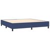 vidaXL Boxspring met matras stof blauw 200x200 cm