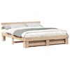 vidaXL Bedframe met hoofdeinde Bruin 200 x 200 cm Massief grenenhout