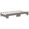 vidaXL Slaapbank met onderschuifbed 80x200 cm stof taupe