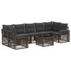 vidaXL Tuinbankenset 8 st Grijs poly rattan