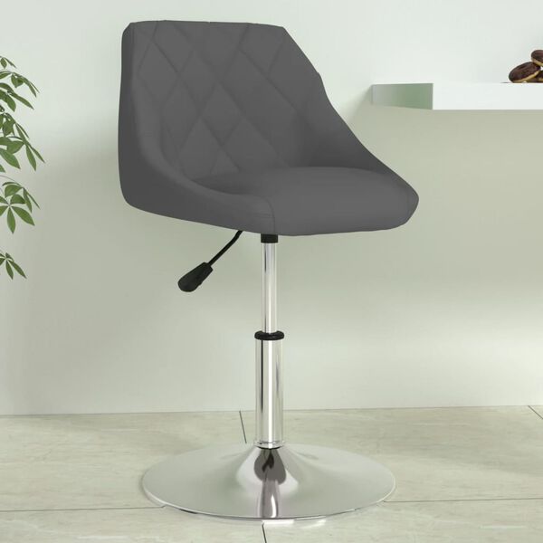 vidaXL Barkruk fluweel donkergrijs