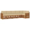 vidaXL Buiten bankenset 6 st Natuurlijk en Beige Polyester