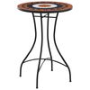 vidaXL Bistrotafel moza&iuml;ek &Oslash;50x70 cm keramiek terracottakleurig en wit