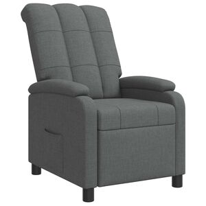 vidaXL Relaxfauteuil Donkergrijs Stof