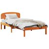 vidaXL Bedframe met hoofdeinde Wasbruin 80 x 200 cm Massief grenenhout
