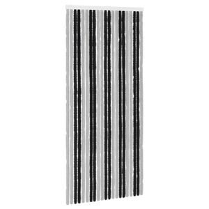 vidaXL Insecten Gordijn Chenille Grijs en zwart 90 x 200 cm 100% PP