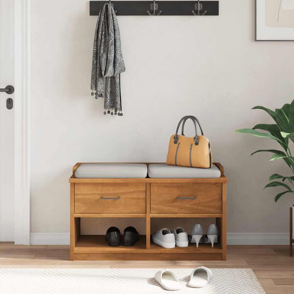 vidaXL Gangbankje SANDNES 87x40x50 cm massief grenenhout