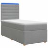 vidaXL Boxspringbed met matras Lichtgrijs 100 x 200 cm Stof