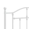 vidaXL Bedframe met hoofd- en voeteneinde metaal wit 75x190 cm