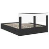 vidaXL Opslag bed met hoofdeinde Zwart 150 x 200 cm Bewerkt hout
