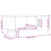 vidaXL Salontafel 90x50x40 cm bewerkt hout hoogglans wit
