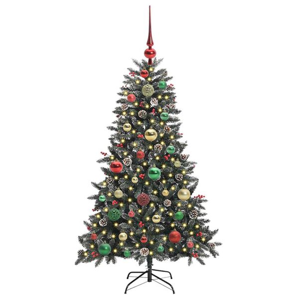 vidaXL Kunstkerstboom Groen 68 x 68 x 120 cm PVC en Plastic en Staal