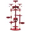 vidaXL Kattenkrabpaal met sisal krabpalen 203 cm rood en wit