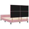 vidaXL Boxspringbed met hoofdeinde Roze 140 x 200 cm Fluweel