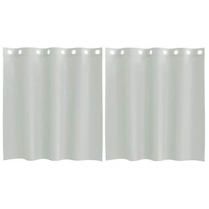 vidaXL Gordijnen voile met doorvoertules 2 st 140x140 cm lichtgrijs