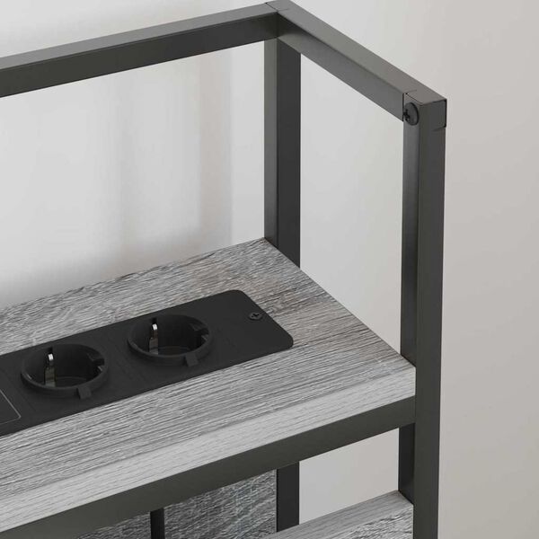 vidaXL Opberghoofdbord met plank Grijs sonoma 75 cm Bewerkt hout