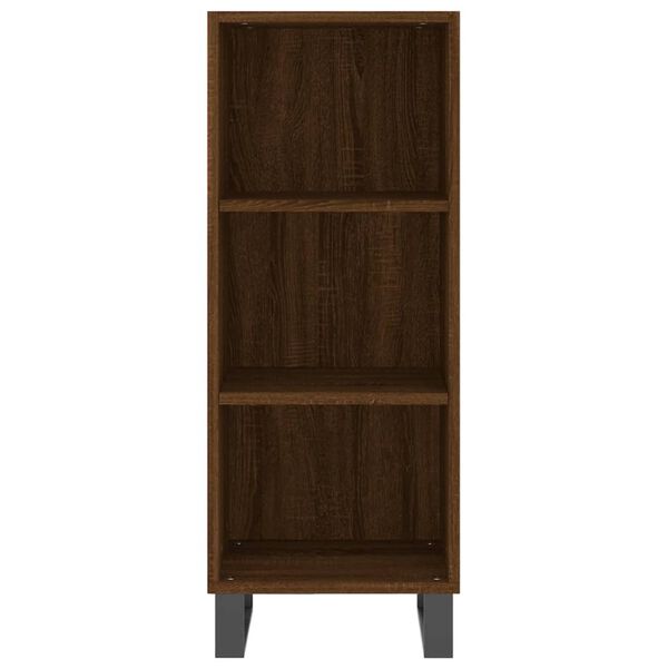 vidaXL Dressoir 34,5x32,5x90 cm bewerkt hout bruin eikenkleur