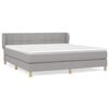 vidaXL Boxspring met matras stof lichtgrijs 160x200 cm