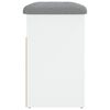 vidaXL Schoenenbank Wit 62x32x50 cm Bewerkt Hout