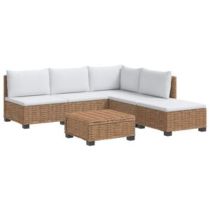 vidaXL 6 st Rieten Loungeset met Kussens GENDT Natuurlijk rattan