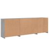vidaXL Dressoir met LED-verlichting 202x37x67 cm grijs sonoma eiken