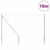 vidaXL Afrasteringspaal Zilver 10 x 1,4 m (36 mm gaas) Staal