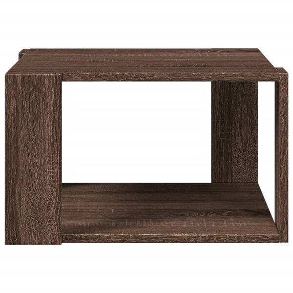 vidaXL Salontafel 51,5x51,5x30 cm bewerkt hout bruin eikenkleurig