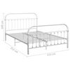 vidaXL Bedframe metaal wit 140x200 cm