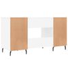 vidaXL Bureau 140x50x75 cm bewerkt hout wit