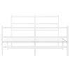 vidaXL Bedframe met hoofd- en voeteneinde&nbsp;metaal wit 140x200 cm
