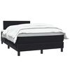 vidaXL Boxspring met matras fluweel zwart 120x210 cm