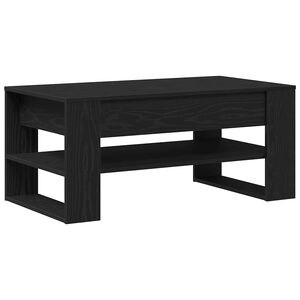 vidaXL Salontafel Zwart Eiken 102 x 55 x 45 cm Bewerkt hout