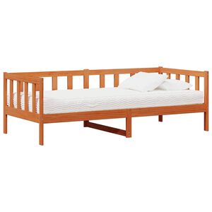 vidaXL Daybed met hoofdeinde Waxbruin en wit 90 x 200 cm