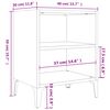 vidaXL Nachtkastjes 2 st met metalen poten 40x30x50 cm wit